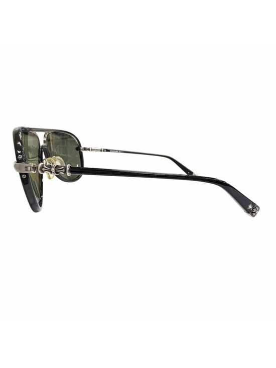 Chrome Hearts Mflaps Part 925 Acetate Teardrop Sunglasses Black Silver 63 main image 10